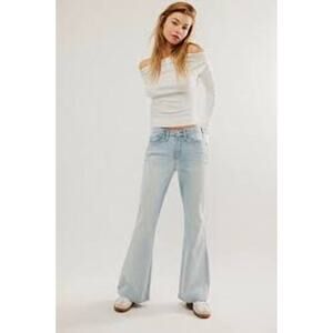 We The Free Free People Crvy Vintage High Rise Flare Light Wash Women's Jeans 30